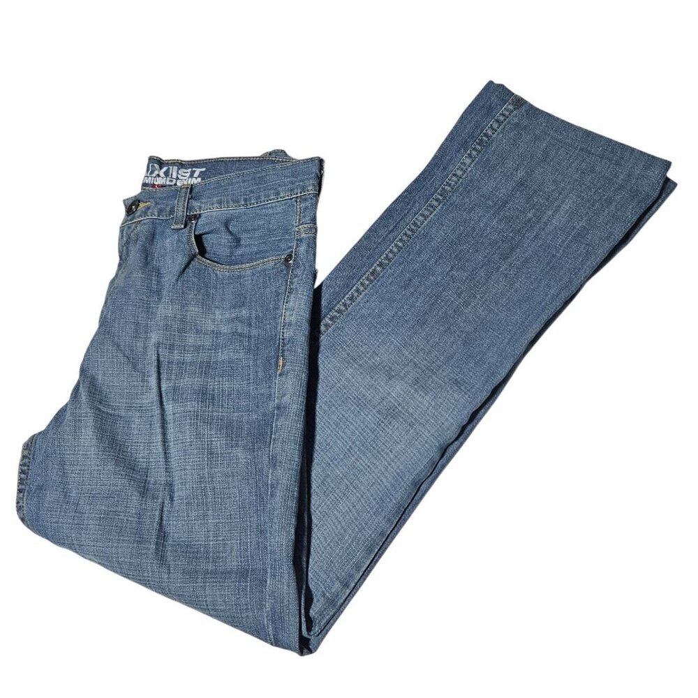 Axist Jeans Mens Size 29 X 30 Straight Leg Mid Rise Light Wash Denim Pant Hemmed